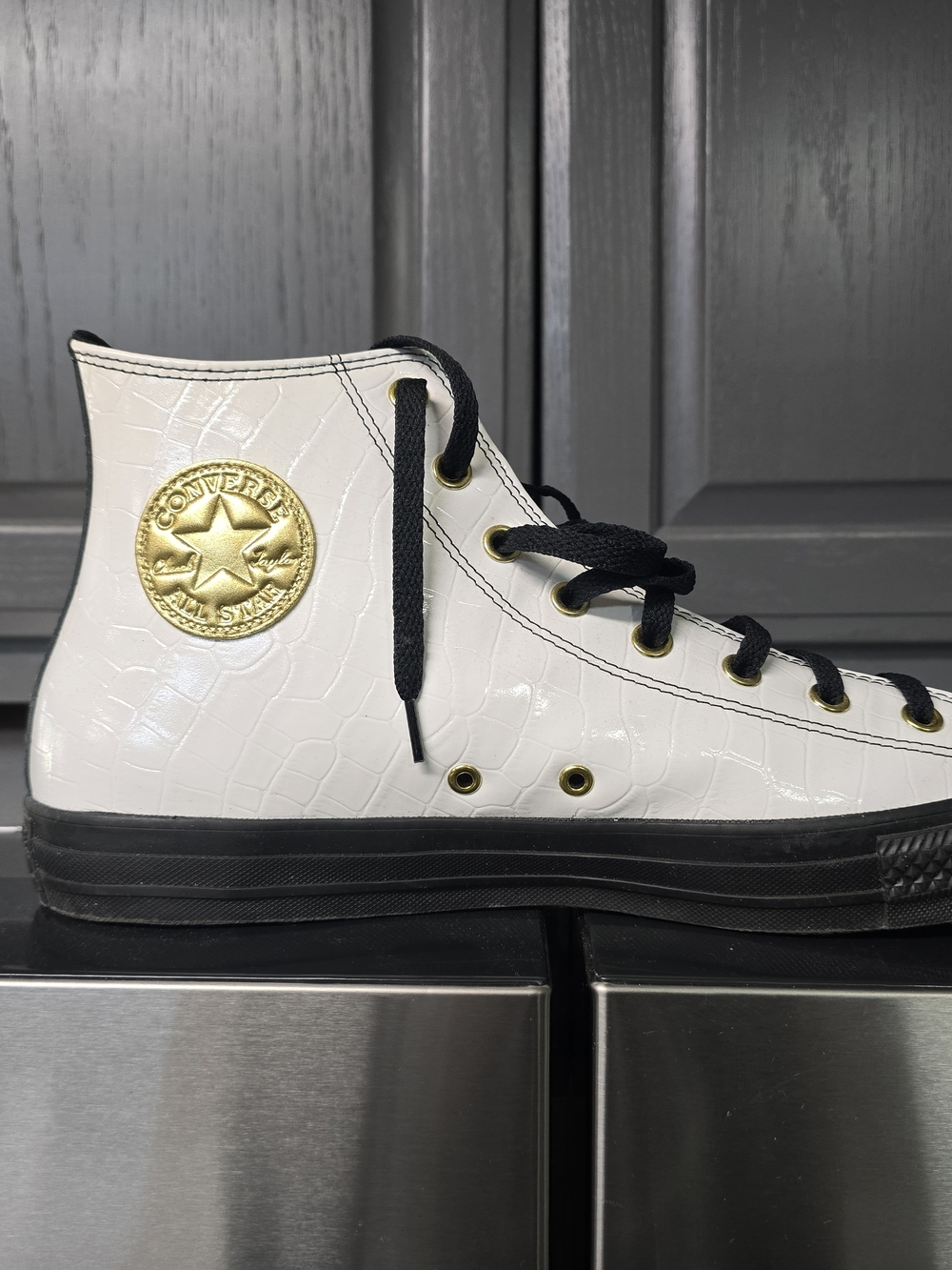 Converse Chuck Taylor All Star High Top Sneaker - White with Black Trim
